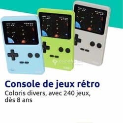 Mini console de jeu vidéo rétro avec 240 jeux intégrés