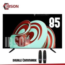 Télévision ibson 85" smart android + 2 telecommande